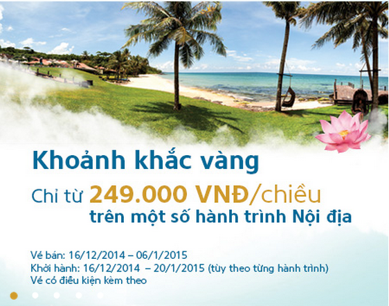 Vietnam Airlines tung vé máy bay khuyến mãi chỉ từ 249k