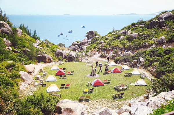 Địa điểm cắm trại tại khu dã ngoại Trung Lương