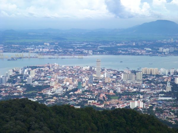 View from the Penang Hill Georgetown Penang Malaysia