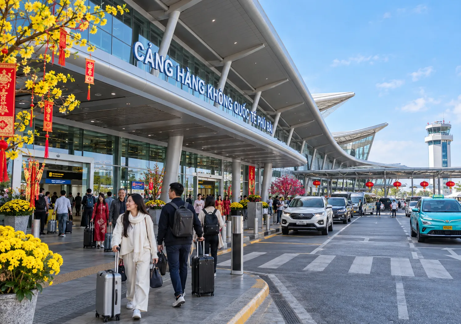 Sân bay Phú Bài với cơ sở vật chất được nâng cấp hiện đại phục vụ hành khách