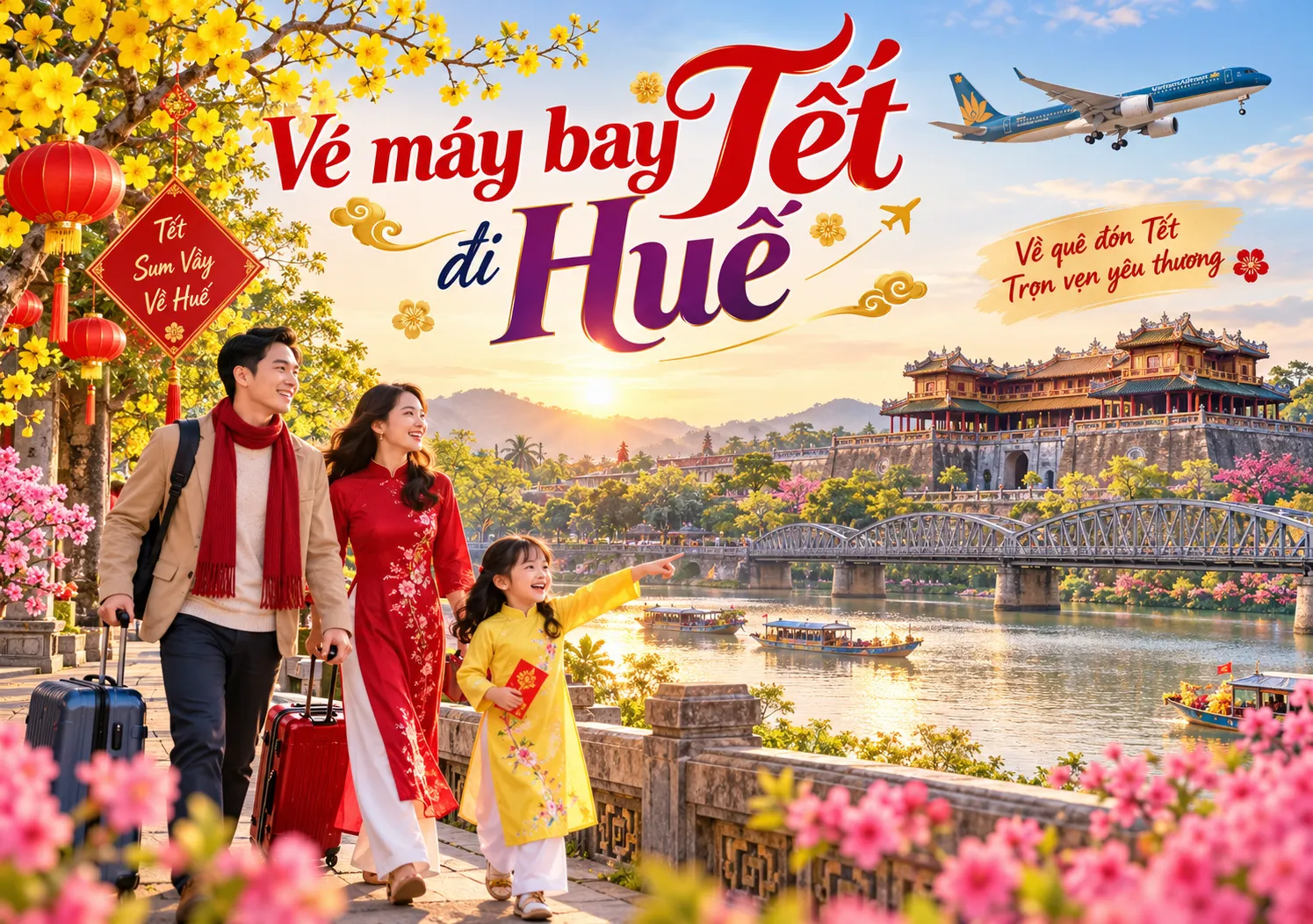 Vé máy bay tết đi Huế, trở về Cố Đô thân thương