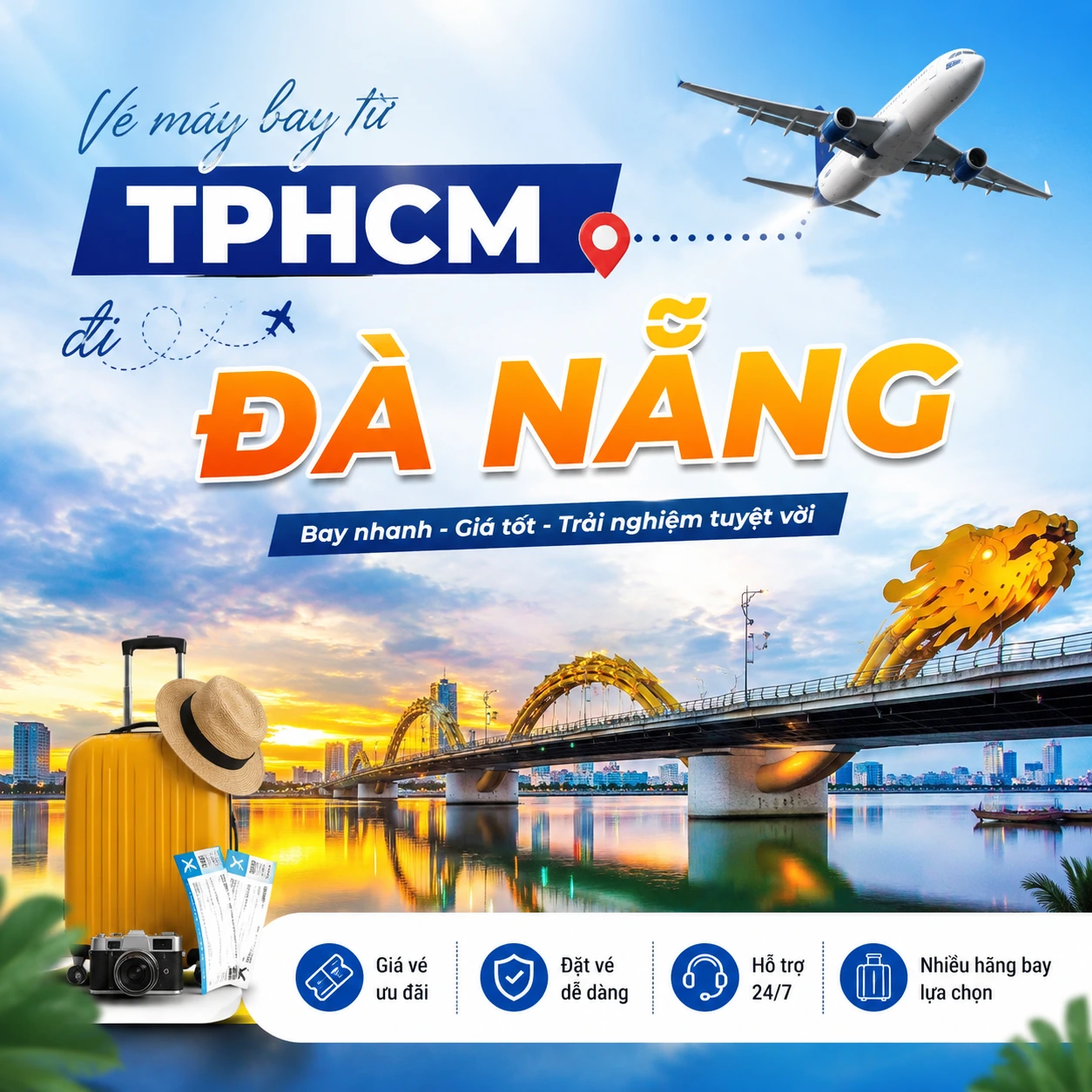 Vé máy bay từ TPHCM đi Đà Nẵng