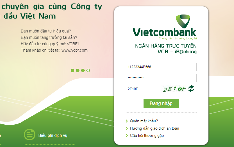 Thanh toán vé máy bay Vietjet qua Vietcombank
