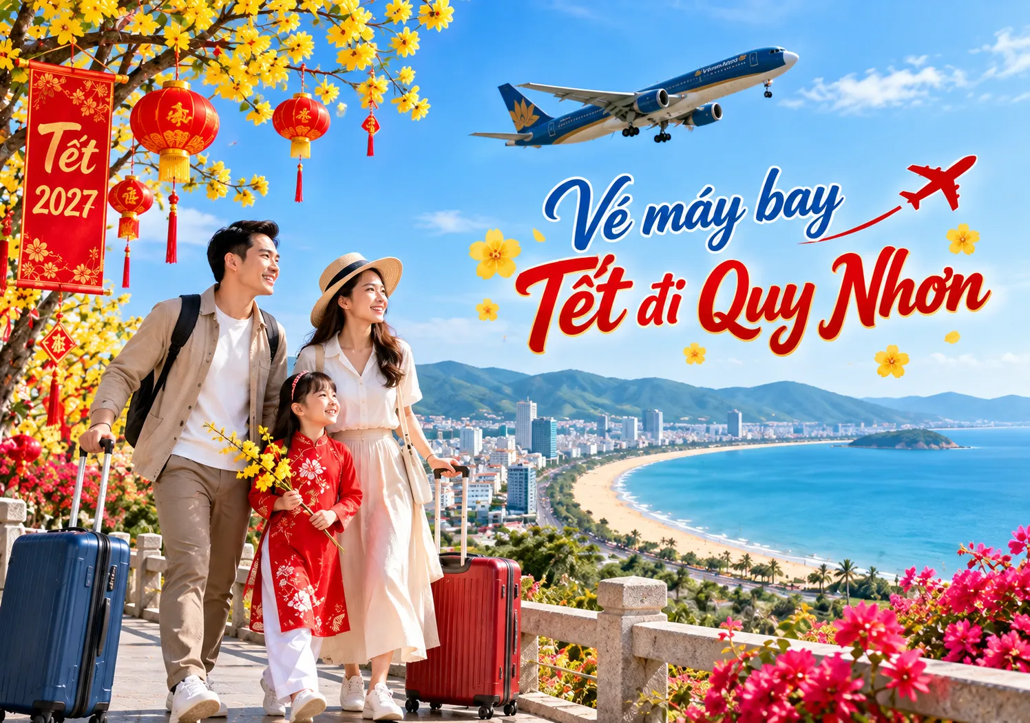 Vé máy bay Tết đi Quy Nhơn, khởi đầu năm mới bình an