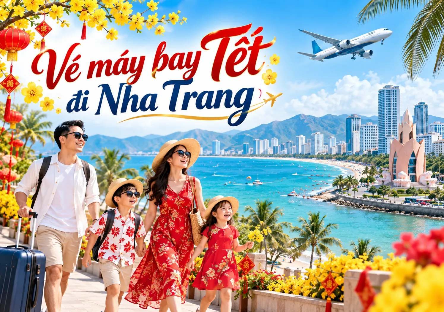 Vé máy bay Tết đi Nha Trang, khởi đầu năm mới bằng chuyến du xuân bên gia đình