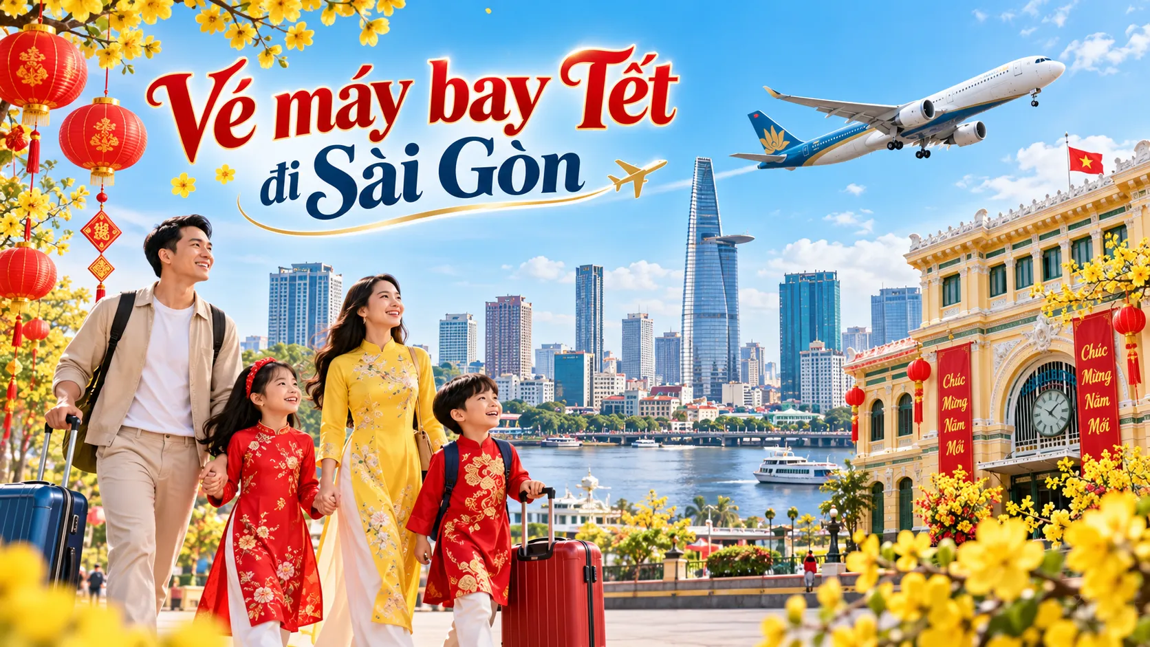 Vé máy bay Tết đi Sài Gòn giá rẻ mới cập nhật