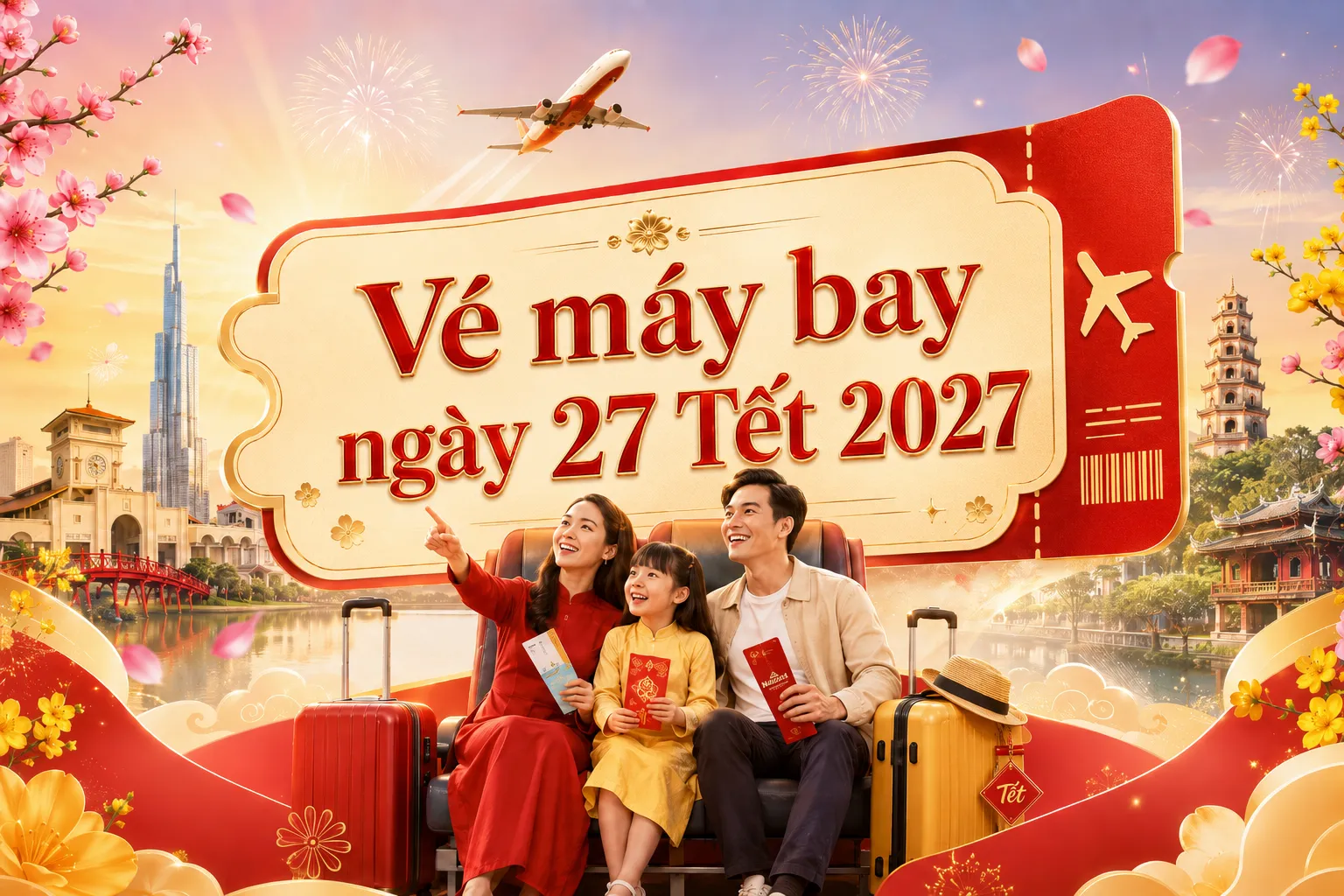 Vé máy bay ngày 27 Tết 2027, chuyến bay của niềm mong chờ