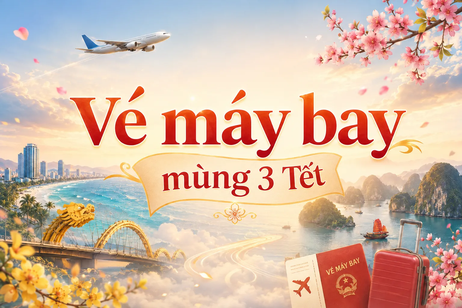 Vé máy bay mùng 3 Tết, khởi đầu hành trình du xuân