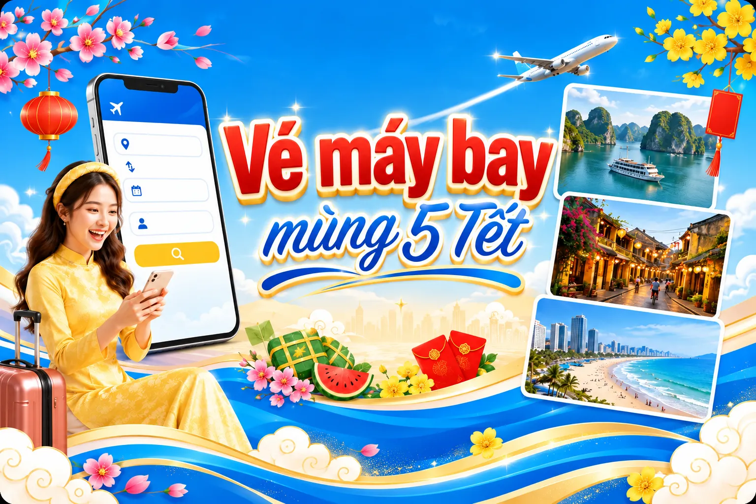 Vé máy bay mùng 5 Tết, trở lại nhịp sống quen thuộc
