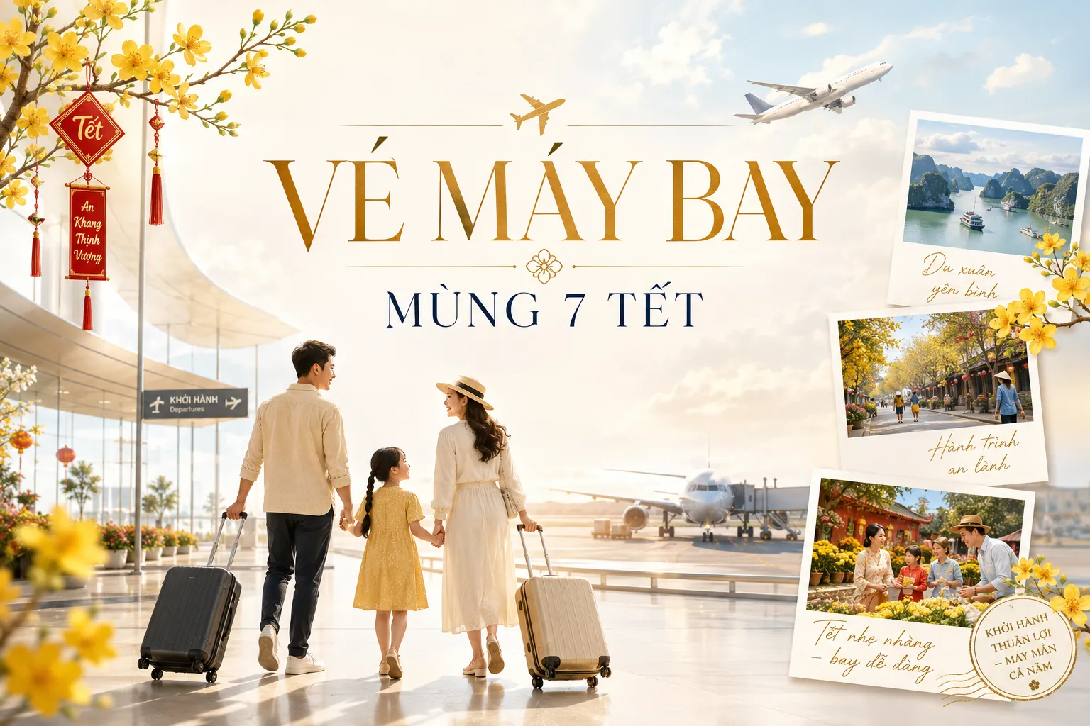Vé máy bay Tết mùng 7 năm 2027 bay ngày Khai hạ, mở chuyến đi đầu xuân