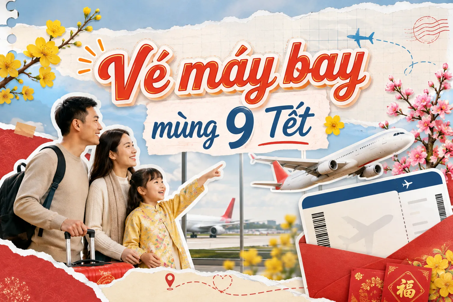 Vé máy bay mùng 9 Tết 2027 về thành phố kịp nhịp đi làm