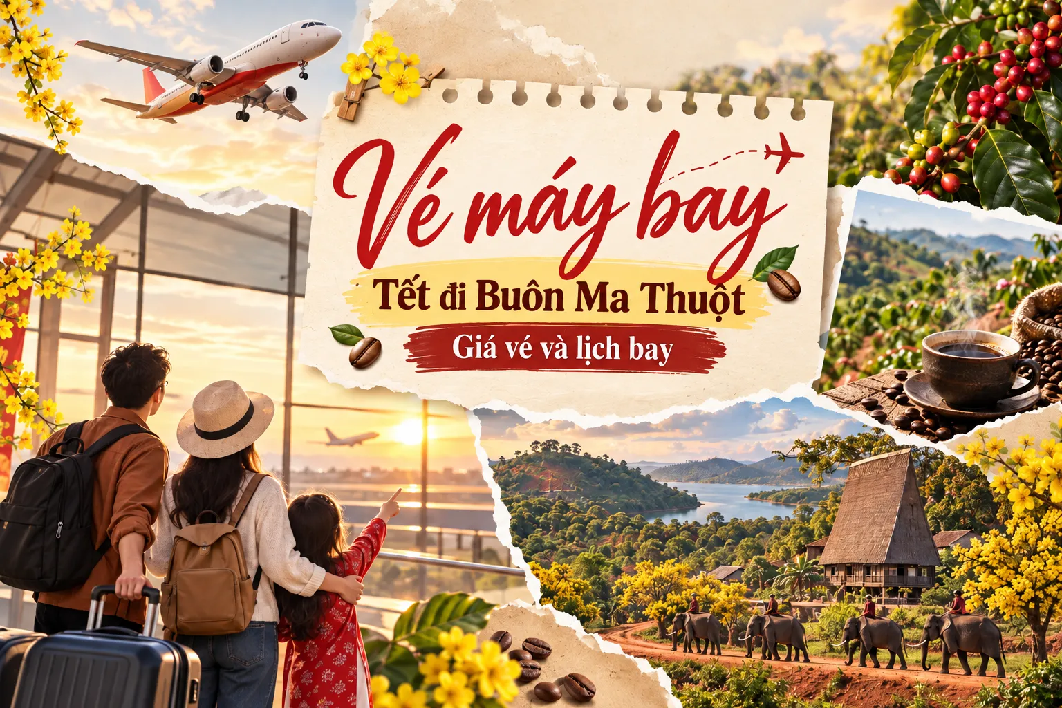 Vé máy bay Tết đi Buôn Ma Thuột 2027 giá vé và lịch bay