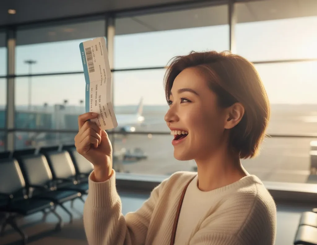 Niềm vui mừng khôn xiết khi cầm được trên tay tấm vé để trở về với gia đình
