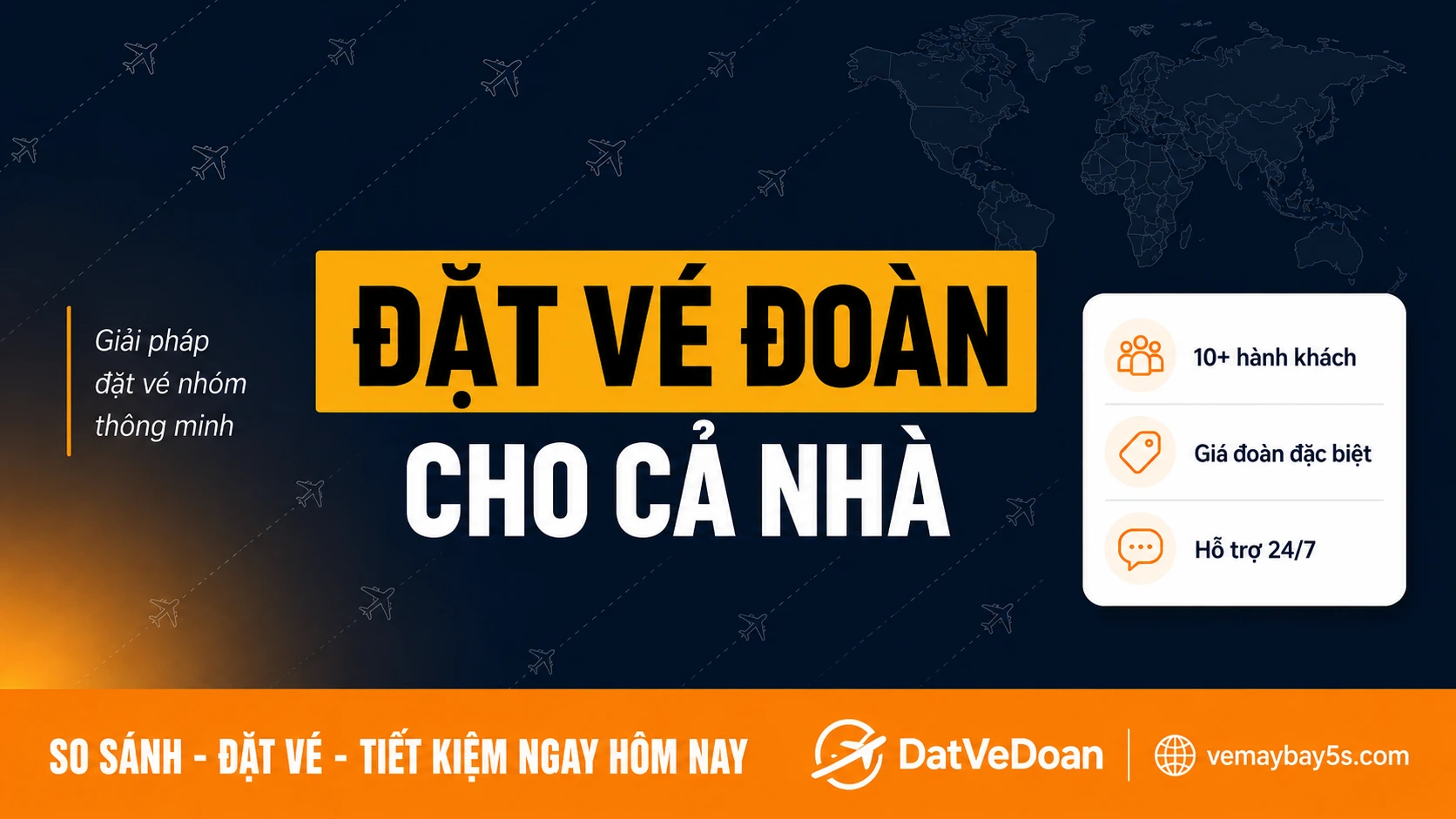 Đặt vé đoàn cho cả nhà nhiều người nhiều niềm vui