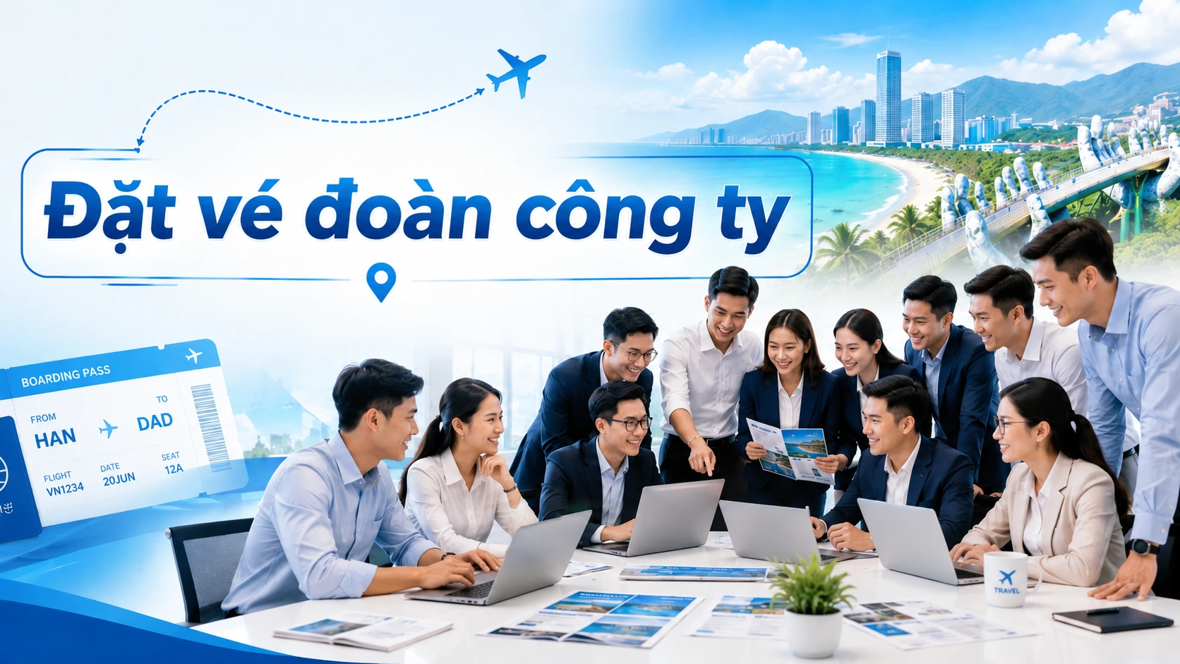 Đặt vé đoàn công ty trong nước và quốc tế báo giá nhanh