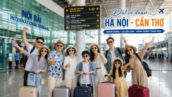 Đặt vé đoàn Hà Nội Cần Thơ tại vemaybay5s.com