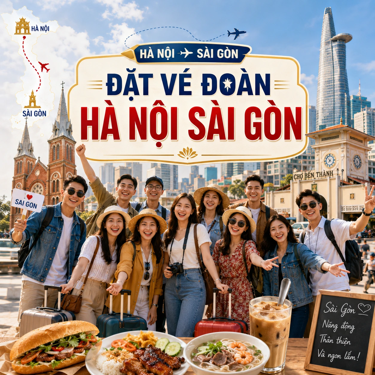 Đặt vé đoàn Hà Nội Sài Gòn