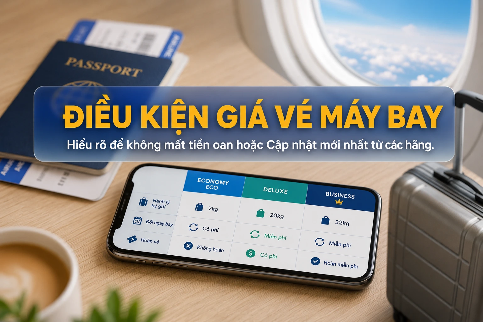 Điều kiện giá vé máy bay của các hãng hàng không