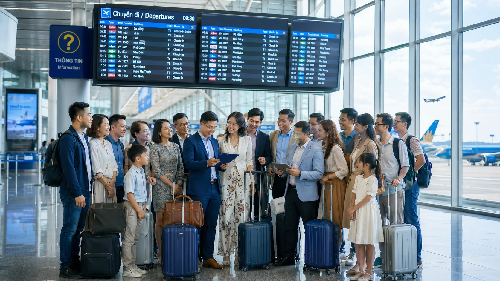 Đặt vé máy bay cho đoàn đông Hướng dẫn booking nhóm từ 10 - 30 người