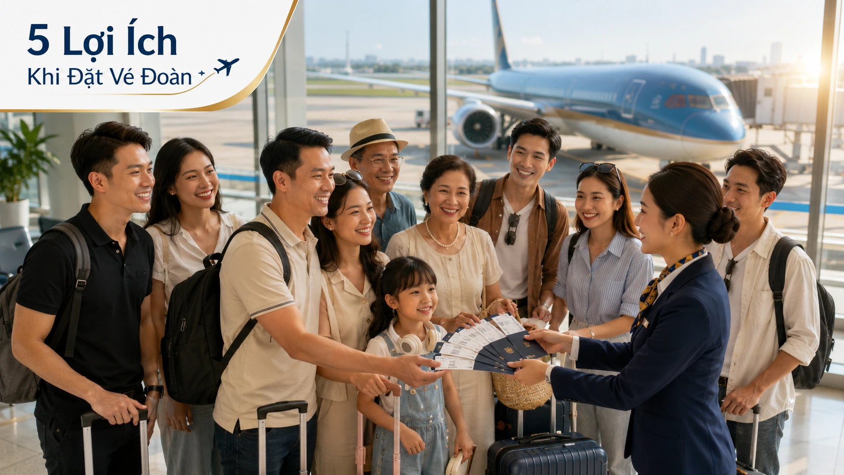 5 lợi ích khi đặt vé đoàn tại vemaybay5s.com