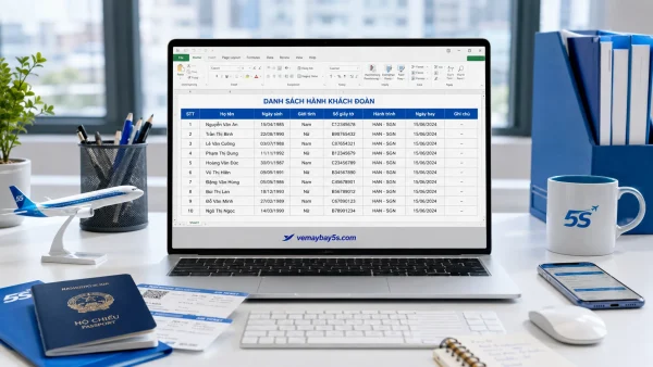 Quy trình thủ tục đặt vé máy bay theo đoàn tại Vemaybay5s.com