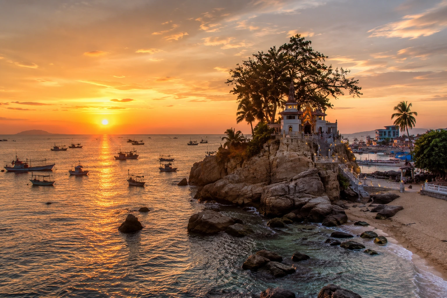 Bãi biển, hoàng hôn và cảnh đẹp hút khách