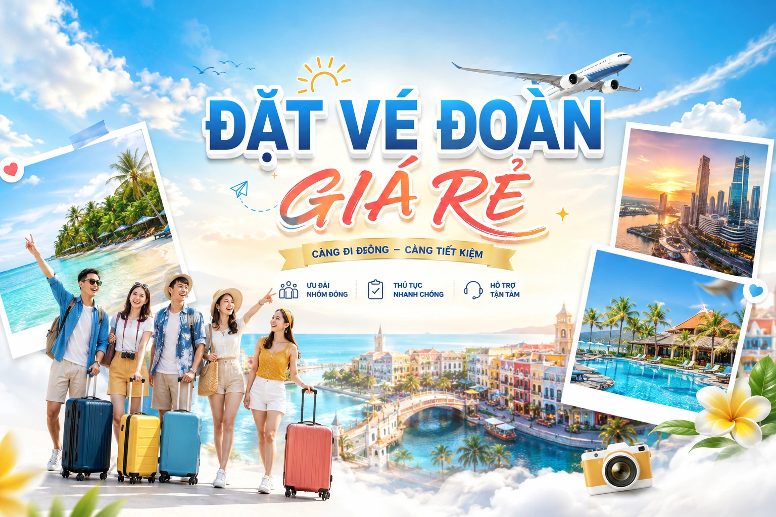 Đặt vé đoàn giá rẻ làm sao để đi cả đoàn mà vẫn tiết kiệm