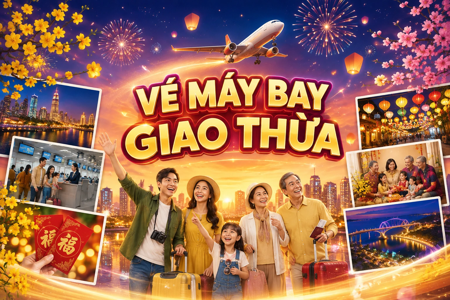 Vé máy bay giao thừa 2027 về kịp bữa cơm nhà